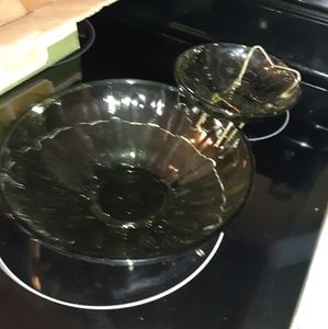 Lyric glass chip and dip set